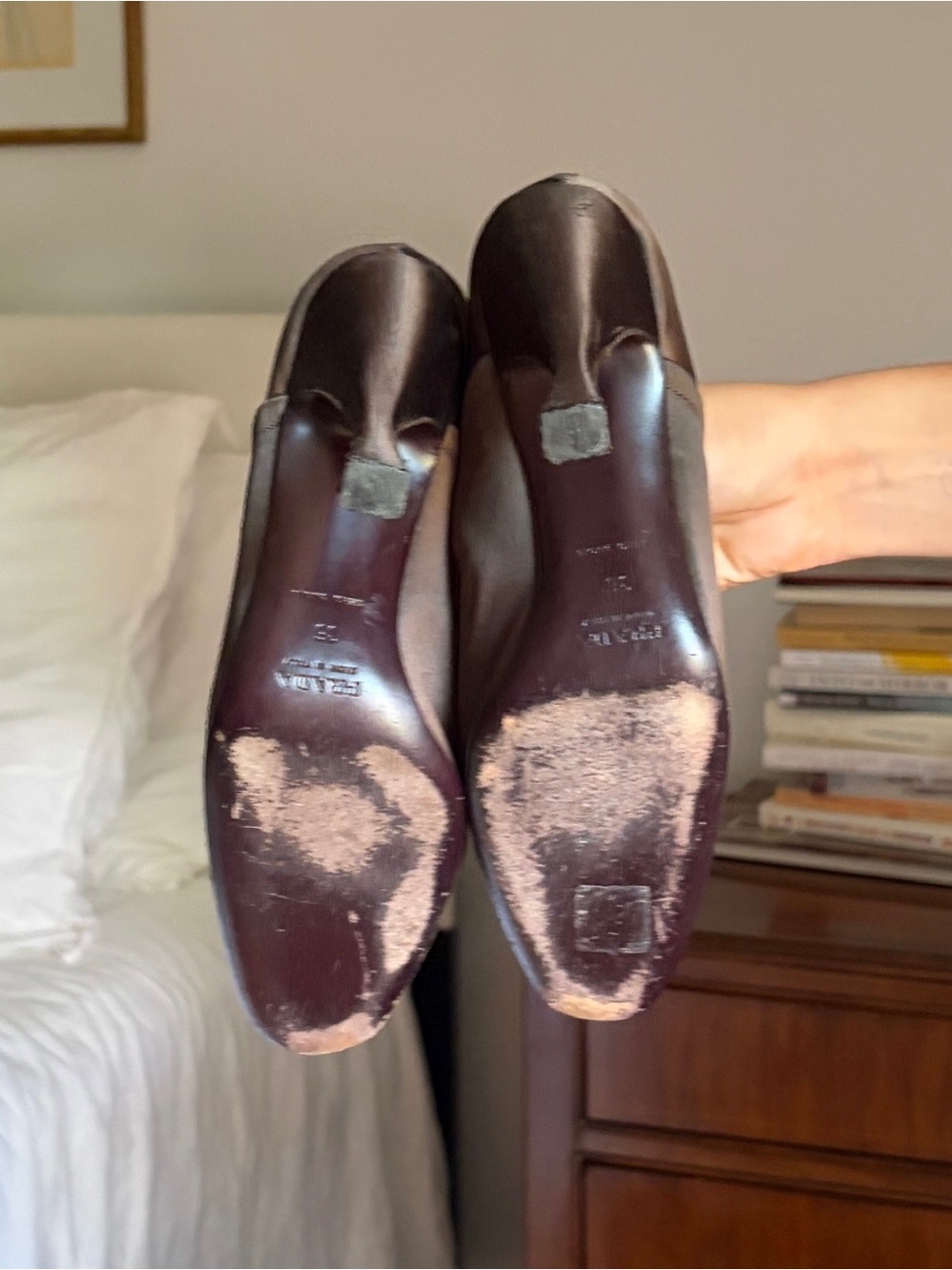 Prada Chocolate Satin Mary Jane Heels - Picture 4 of 4